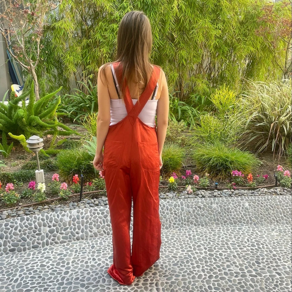 Mono pantalón acampanado de lino rojo/naranja extremadamente raro MARC JACOBS - EE. UU. 4 Foto 3 de 4