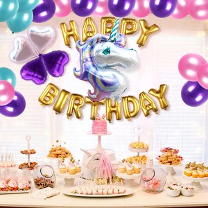 37pcs Wedding Foil Unicorn Helium Balloons Party Happy Birthday Baby 37pcs Wedding Foil Unicorn Helium Balloons Party Happy Birthday Baby