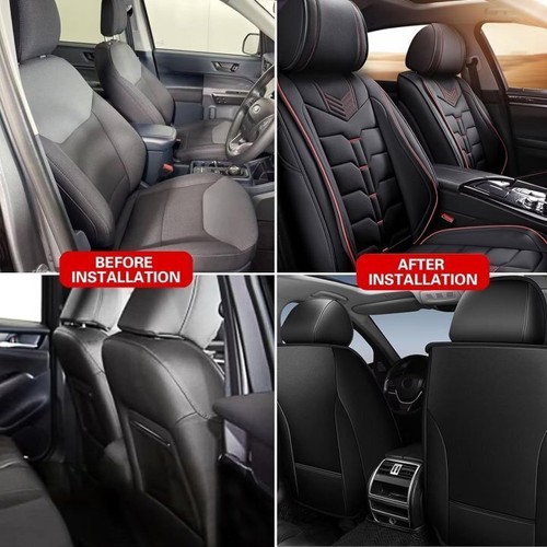 For Hyundai Kona 2018-2024 Car 5 Seat Covers Fuax Leather Front Rear Cushion Pad - Picture 9 of 9