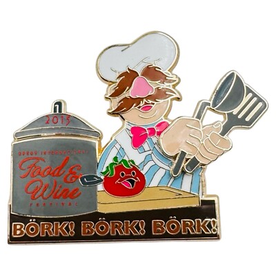 Disney Pin 2015 Epcot International Food & Wine Festival Bork! Bork!Muppets Chef