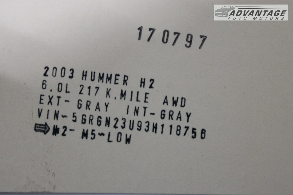 2003-2007 HUMMER H2 6.0L FWD BATTERY NEGATIVE EARTH GROUND MINUS STRAP CABLE OEM - Image 4 of 4