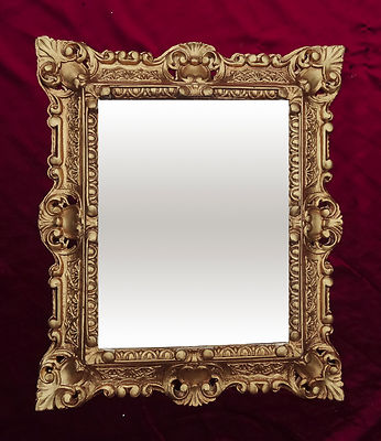 Specchio da parete in argento anticato, 45 x 38 cm