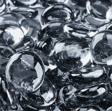 Storm Gray - Fire Glass Beads for Indoor and Outdoor Fire Pits or Fireplaces