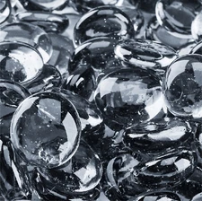 Storm Gray - Fire Glass Beads for Indoor and Outdoor Fire Pits or Fireplaces