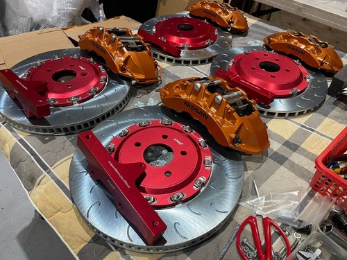 R35 GTR brake kit to suit Skyline R32 R33 R34 - Cross Drilled Discs - Picture 14 of 22