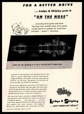 1955 Lodge & Shipley Co. Cincinnati Ohio Spindle Drive Gears & Bearings Print Ad