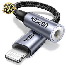 Lightning to 3.5Mm Adapter Apple Mfi Certified Headphone Adapter for Iphone Ligh