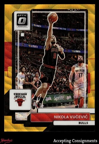 2022-23 Donruss Optic Yellow Wave #60 Nikola Vucevic 5/10 BULLS