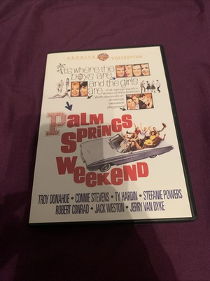 #ad Palm Springs Weekend DVD 1963 Troy Donahue Connie Stevens Jerry Van Dyke Works $13.00
