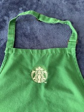 Authentic Starbucks Green Barista Apron Coffee Shop Uniform 2 Pocket