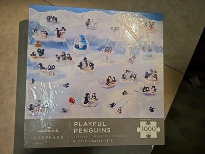 NEW Sealed Hallmark Keepsake Ornaments Playful Penguins Collectors Puzzle 1000 p