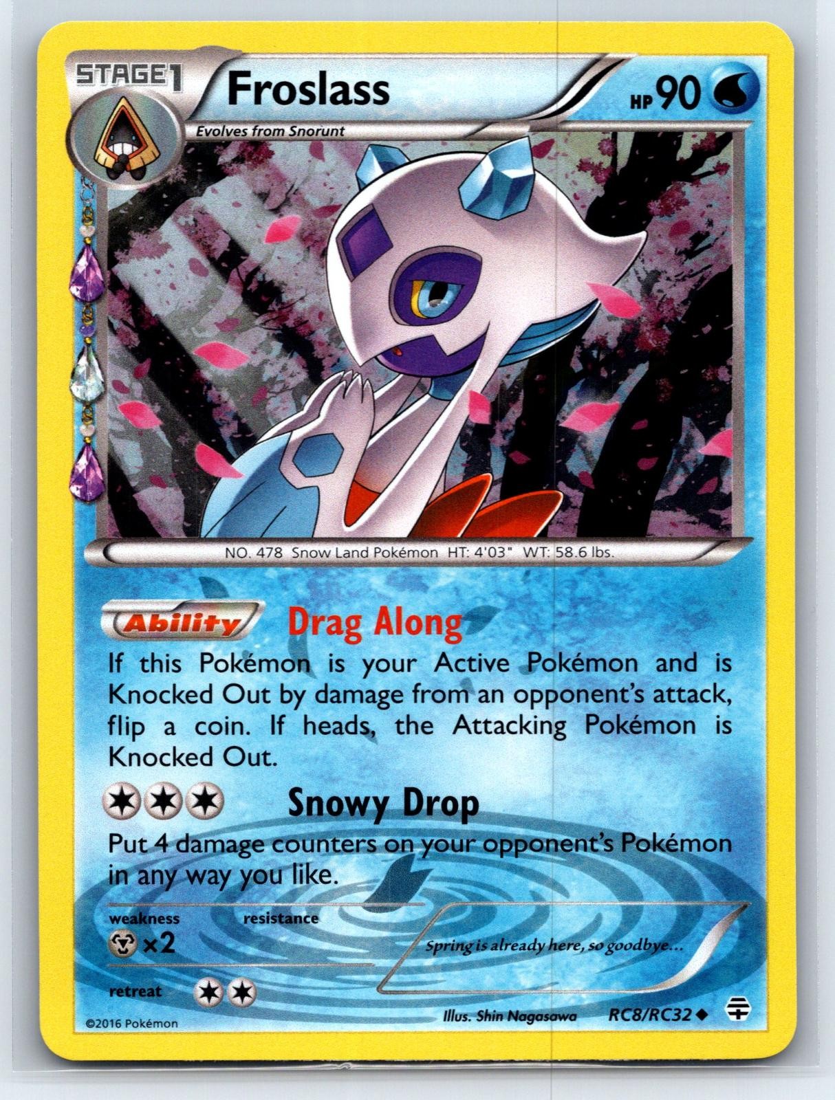 Froslass RC8/RC32 Uncommon Generations Pokemon Holo Near Mint