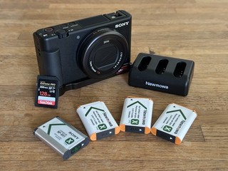 Sony ZV 1 4K Vlogging Digital Camera with 4x Batteries and 128GB Memory Card