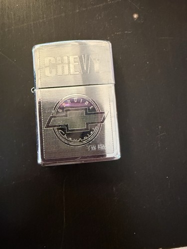 Zippo Chevy Lighter Chrome Genuine Chevrolet Bowtie July 2004 G 04 USA Made