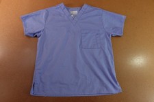 WonderWink WonderWork Unisex Size XS Ceil Blue Short Sleeve V-Neck Scrub Top 100