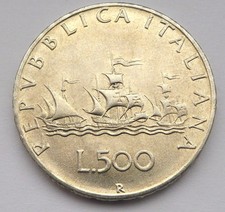 REPUBBLICA Italiana – 500 lire Argento Caravelle 1966 – SPL+/qFDC - ITAL0471