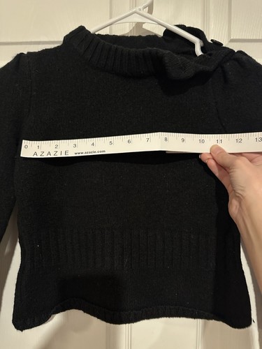 J. Crew Girls Medium Sweater Merino Wool Buttons Black - Picture 10 of 11
