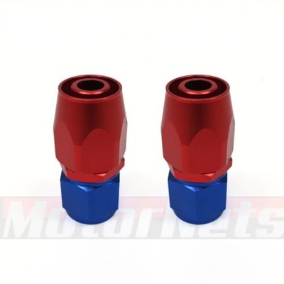 2x 10AN AN10 Straight Female Aluminum Reusable Swivel Hose End Fitting Connector