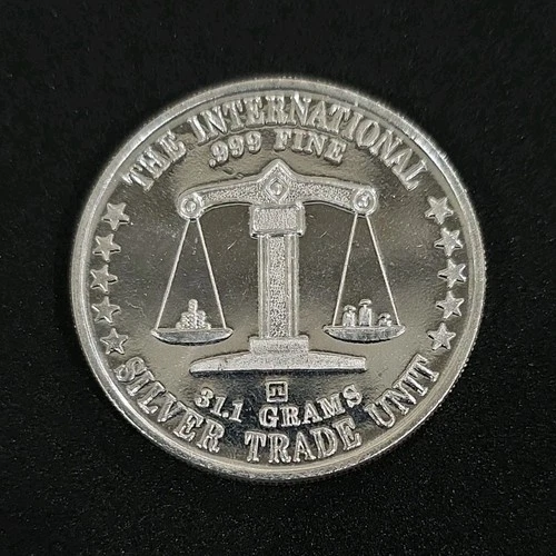 International Silver Trade Unit 1 Troy Ounce .999 Fine Silver Round