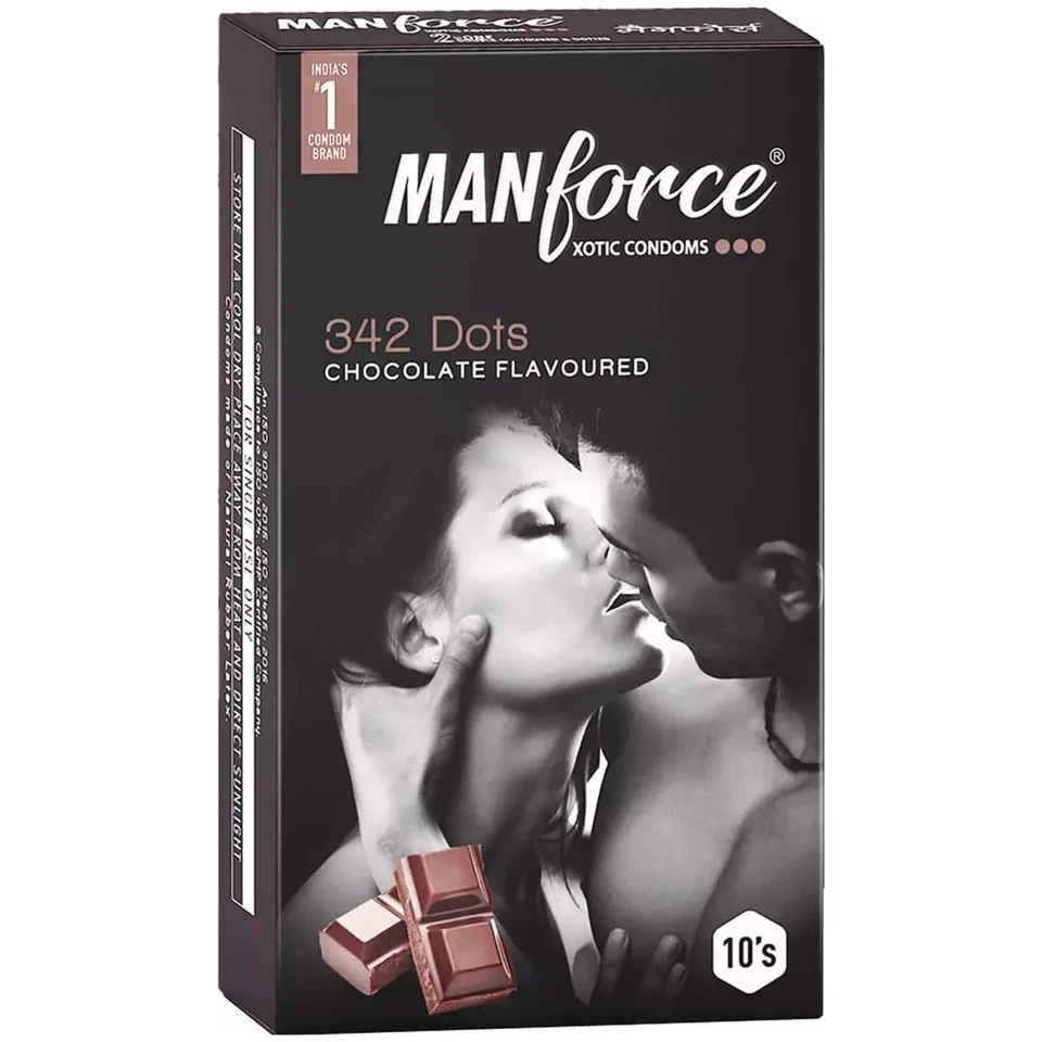 Preservativos Manforce 342 pontos sabor chocolate xótico, 10 unidades - Imagem 2 de 4