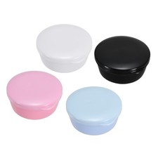 Travel Soap Container, 4 Pack Round Soap Holder Case, Pink Black White Blue
