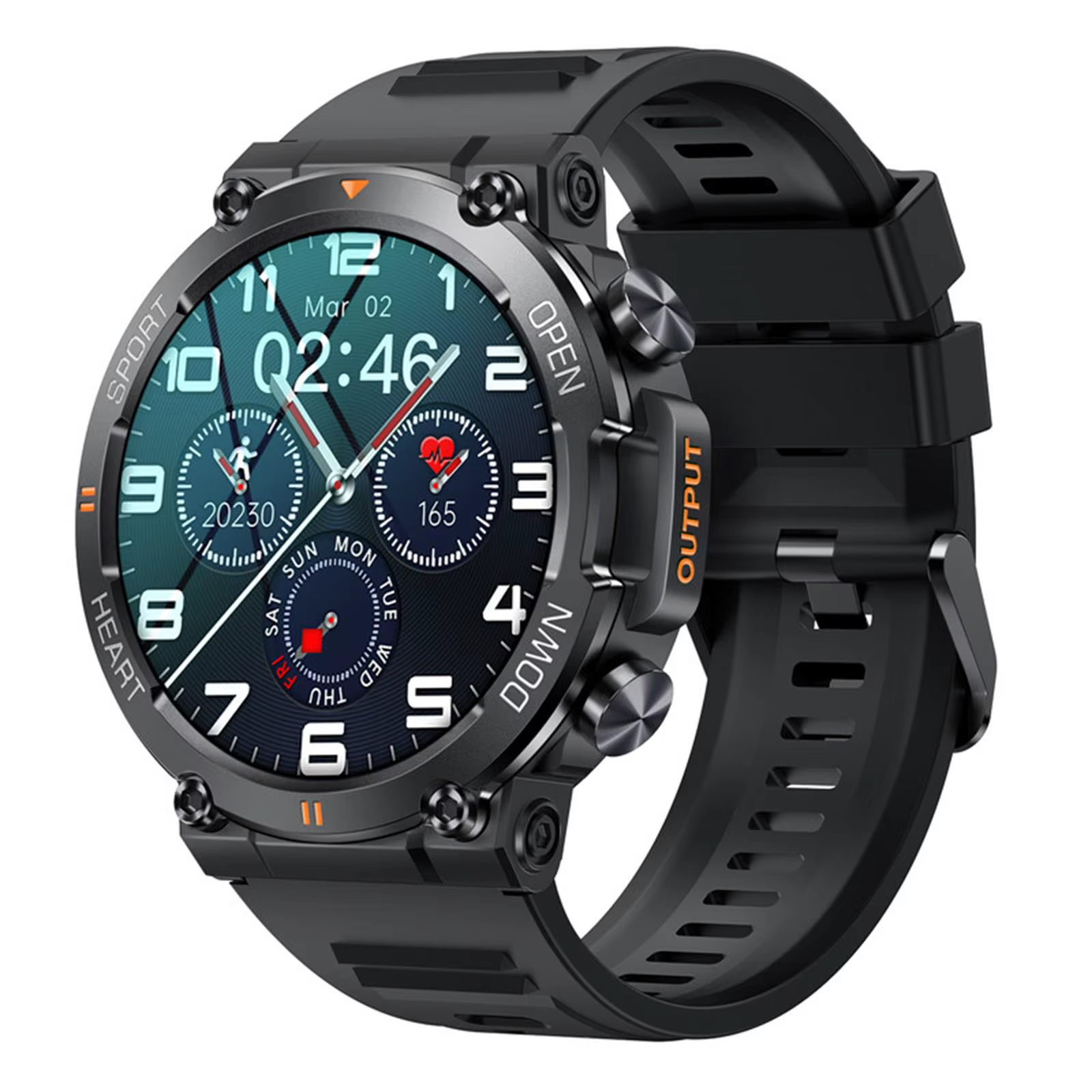 K56Pro Men's Smartwatch with 1.39in HD Display & Heart Rate Monitor