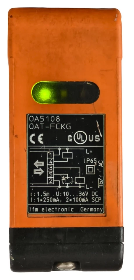 IFM Electric OA5108 OAT-FCKG / OA5108OAT-FCKG Diffuse Reflection Sensor - Image 3 of 4