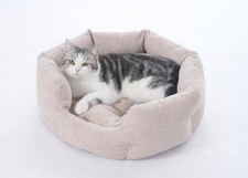 Washable Round Cat Beds for Indoor Cats,Dog Bed for Extra Small Dogs,Pet Sofa...