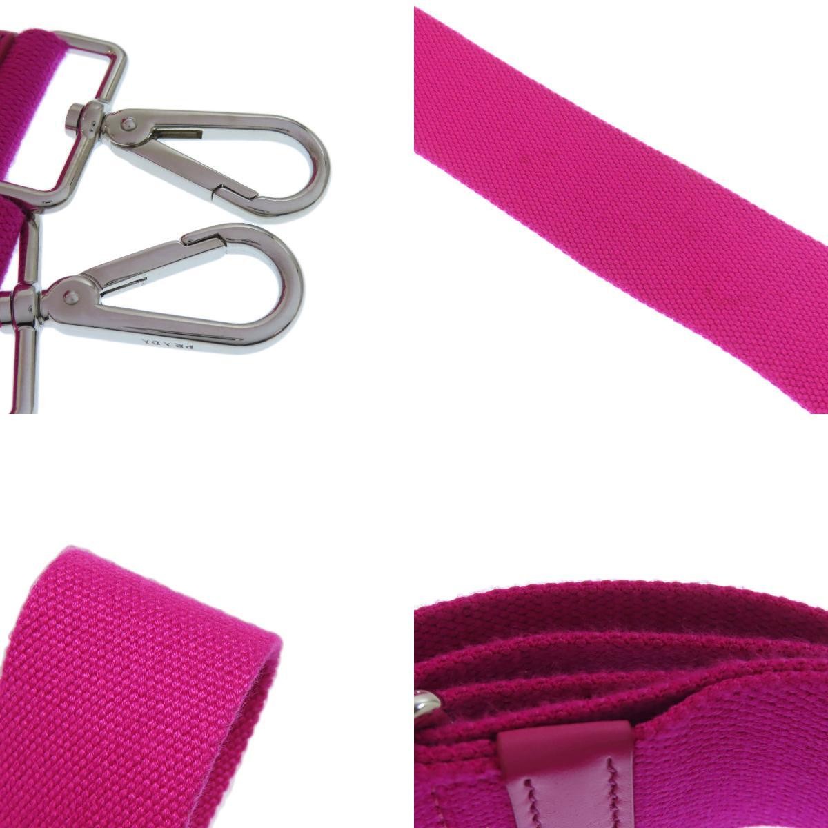 PRADA 1BG439 Canapa Mini Punching 2WAY Handbag Canvas Ladies Used from japan thumbnail 8