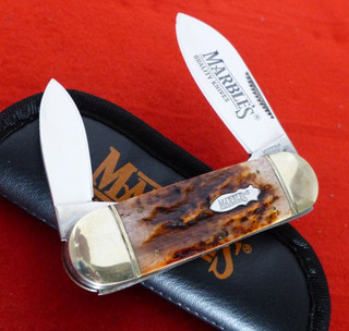 Marble's Knives 4 3/8" 2 Blade Stag Elephant Toe Sunfish Knife MINT