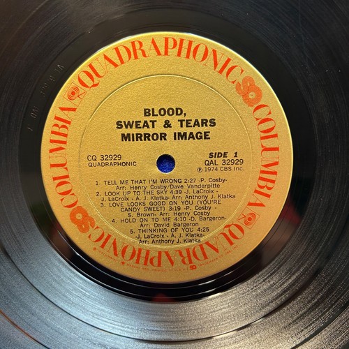 BLOOD, SWEAT & TEARS Mirror Image CQ 32929 Quadraphonic LP Vinyl Record VG+/VG+ - Imagen 4 de 10