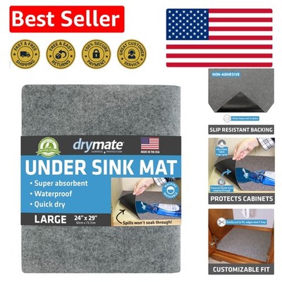 Under Sink Mat, Waterproof Cabinet Protection Mats for Kitchen & Bathroom, Ab...
