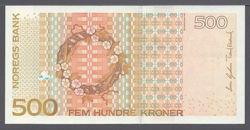 Norway 2008 500 Kroner P-51e +aUNC - Picture 2 of 2