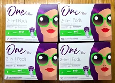 4 X ONE BY POISE 2 IN 1 PADS HEAVY 3 REGULAR ULTRA THIN w. WINGS 18 PADS EACH