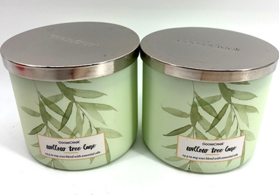 Goose Creek (2) WILLOW TREE LANE 3 Wick Jar Candles Melon, blooms, moss, fresh