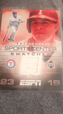 2005 Upper Deck ESPN - Sportscenter Swatches Mark Teixeira #GU-MT (MEM)