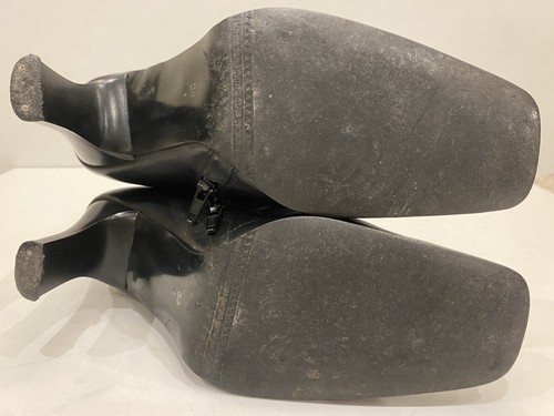 Vintage Next Echtleder Stiefel schwarz kniehoch eckige Zehenpartie UK6 EU39 - Bild 12 von 14