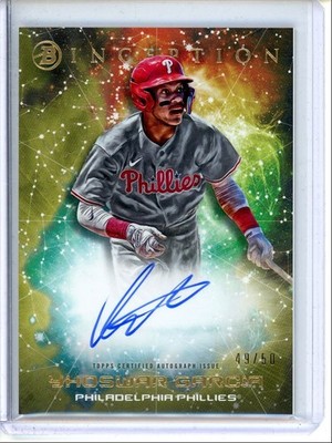 2022 Bowman Inception Primordial Prospects Autographs Gold Foil Yhoswar Garcia