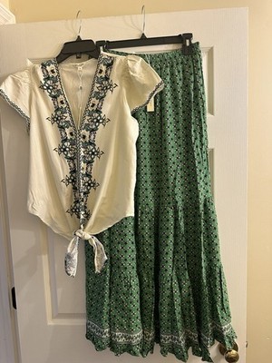 NWT Max Studio 2 Pc Maxi Skirt & Top Set Size Small