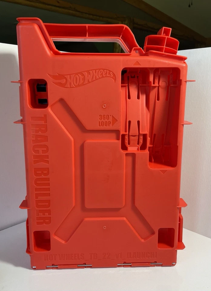 Hot Wheels Race Track Set Builder Unlimited Playset Fuel Can Stunt Box+2 HW Cars - Image 2 of 4