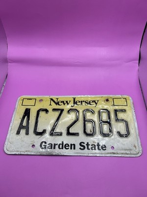 NEW JERSEY GARDEN STATE GOLD TWO-TONE LICENSE PLATE ACZ2685