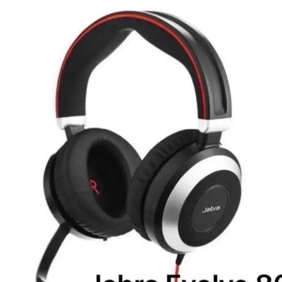 Jabra Evolve 80 USB-A Stereo Headset Noise Cancelling Wired Headphones used