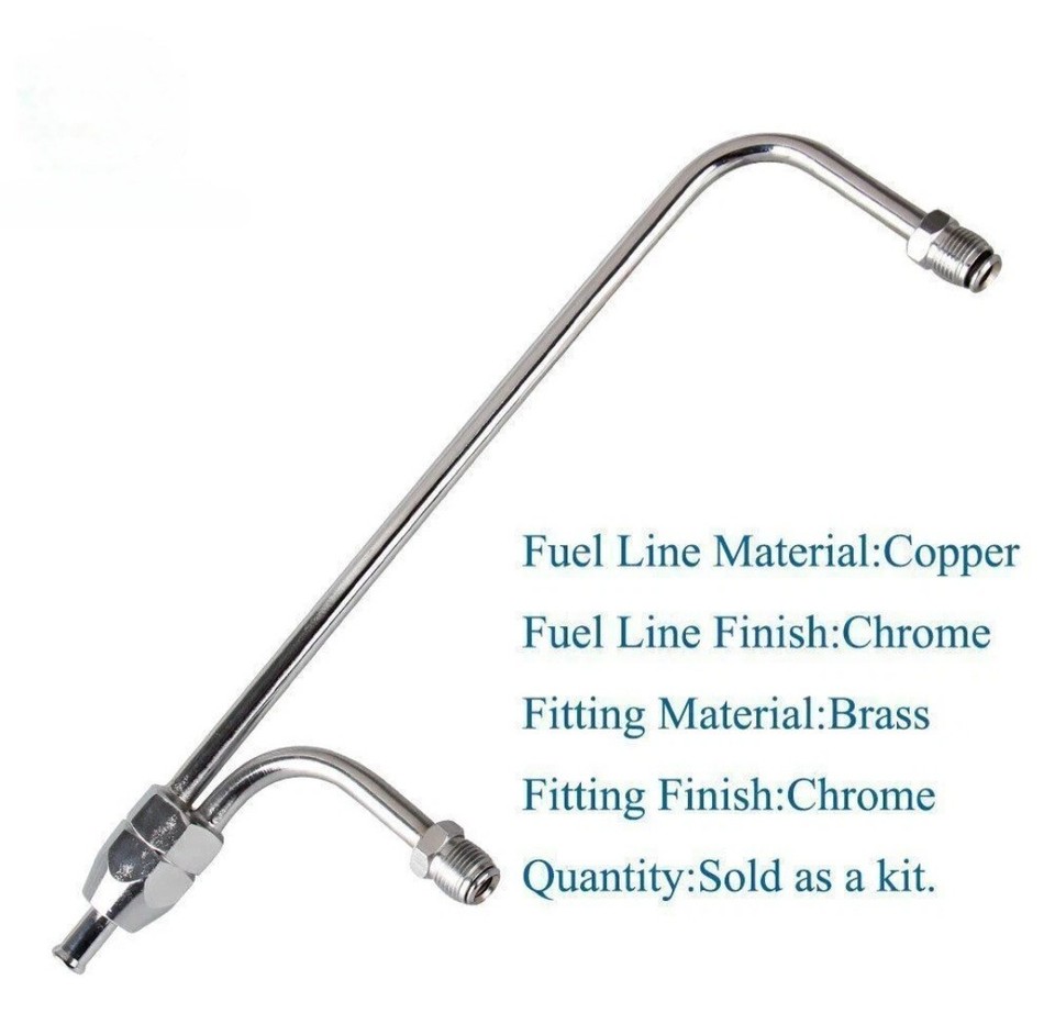 Carburetor Dual Feed Fuel Line For Holley 4160 Double Pumper Fit Inlet 3/8 Hose - Foto 4