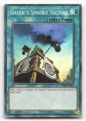 Yugioh Shien's Smoke Signal SPWA-EN015 Super Rare 1st Edition NM