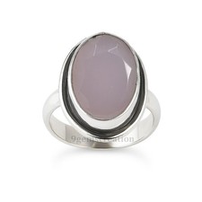 Pink Rose Quartz Ring, Gemstone Ring, Pink Statement Ring, 925 Sterling Silver