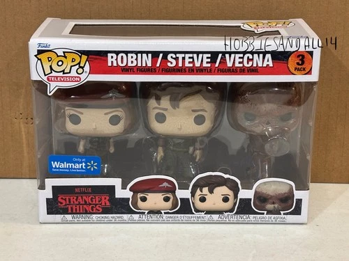 Funko Stranger Things !! 3 Pack Robin Steve Vecna Walmart New Exclusive !