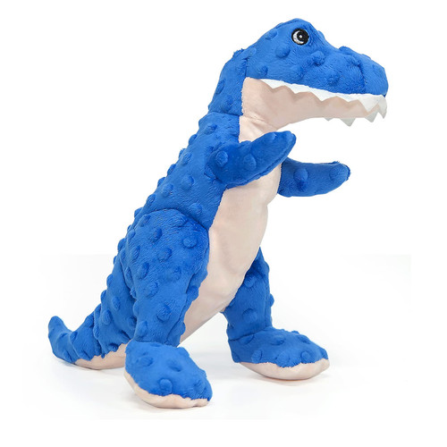 Dog Toys Dinosaur Dog Toy Blue Stuffed Animals Chew Toy Plush Squeaky Dog Bir...