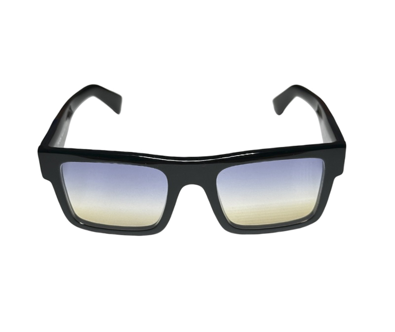 PRADA SPR19W Black Frame Clear Fifty Yellow Blue Gradient Sunglasses NEW image 6