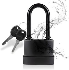 Heavy Duty Outdoor Waterproof Padlock | 45mm Rust-Proof Steel Lock with 2 Keys