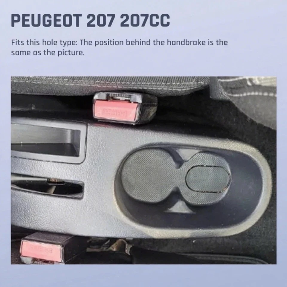 Caixa de apoio de braço central para Peugeot 207 caixa de armazenamento camada dupla com porta-copo - Imagem 2 de 4